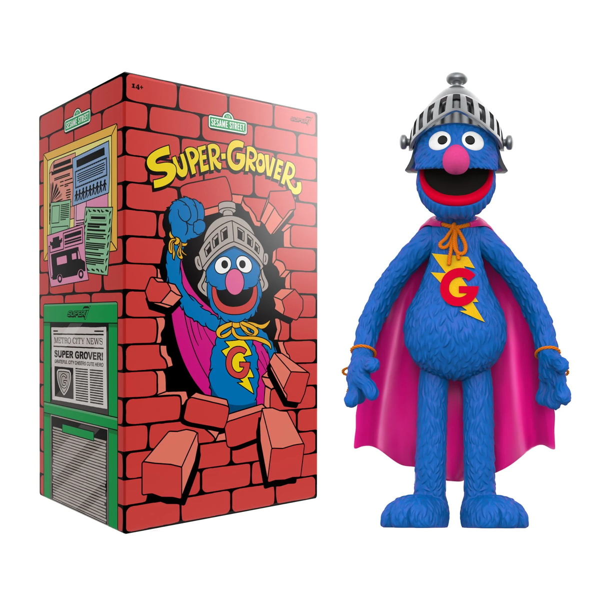 SUPER GROOVER The BOX-The Perfect Singl… Sesame Street - Super-Grover Premium Supersize Vinyl Figure
