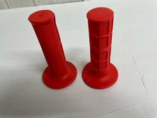MX VINTAGE STYLE RED 1/2 WAFFLE GRIPS  HONDA XR XL CR MR SL CRF MT 7/8" NEW  