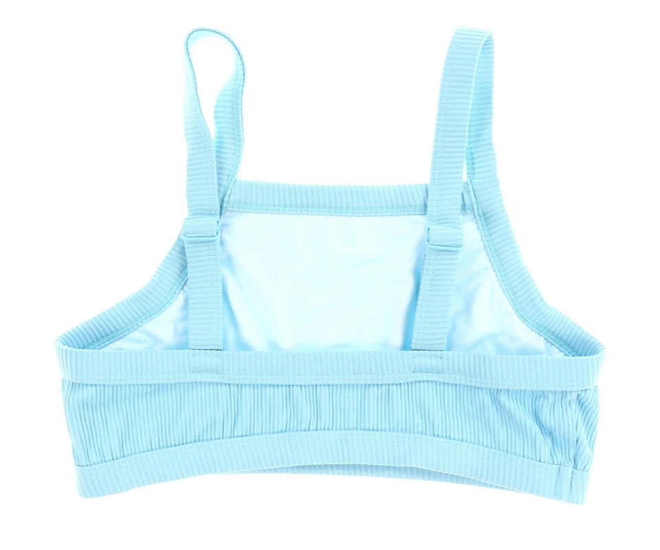 Seafolly 240586 Kids Girls Swimwear Pull On Bikini Top Solid Blue Size 14 - Image 2 of 2