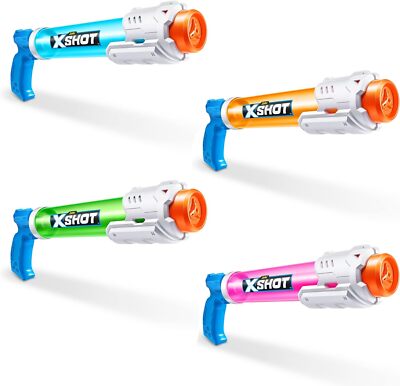 4 Stück XSHOT Wasserstrahler / Wasserpistolen / Water Warefare Rohrpistolen UVP 20£