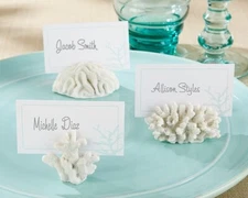 Kate Aspen Seven Seas Coral Place Card and Photo Holders for Wedding (Set of 12)