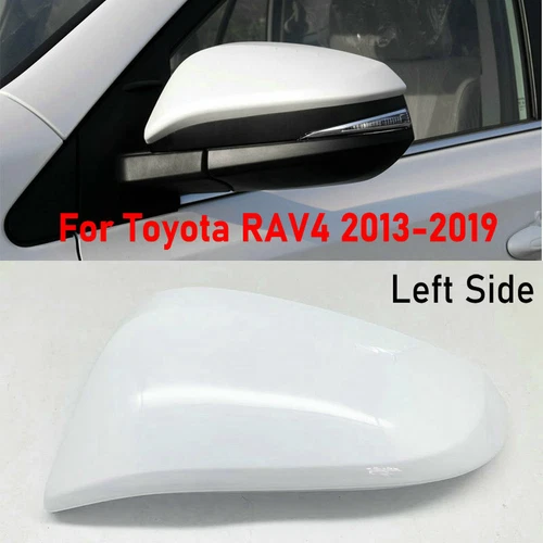 White For Toyota RAV4 2013-2019 Car Left Driver Side Door Wing Mirror Cover Cap