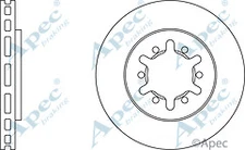 2X APEC RED DSK734 FRONT BRAKE DISCS FOR NISSAN NP300 PICKUP URVAN