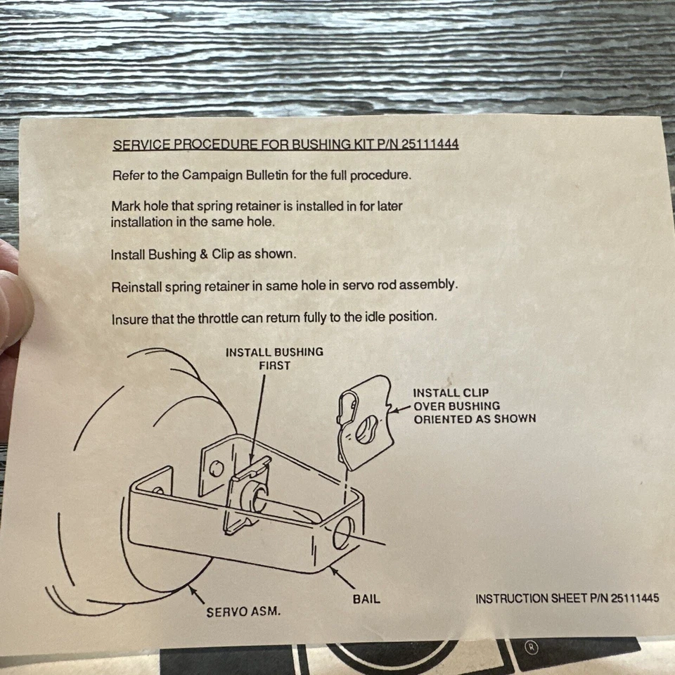 Buje servo fianza control velocidad crucero Oldsmobile 84-88 NOS 25111444 OEM Foto 2 de 4
