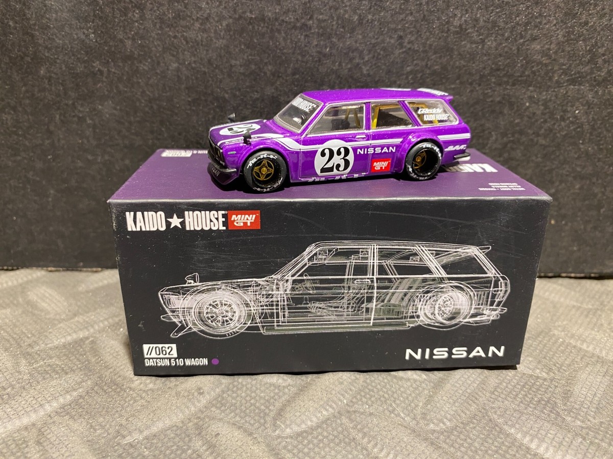 1/64 MINI GT KAIDO HOUSE #62 DATSUN 510 WAGON CARBON FIBER