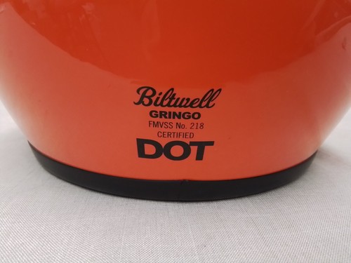 Biltwell Gringo Large Helmet - DOT Orange - Picture 5 of 11