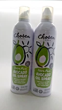 2 Pack Chosen Foods 100% Pure Avocado Cooking Oil Spray 16 OZ