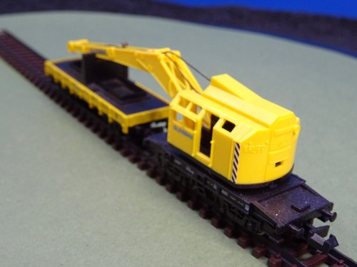 Minitrix Kran mit Schutzwagen ohne Zubehör Top Gebraucht 1:160 NB122 - Bild 3 von 3