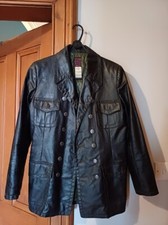 Black John Paul Gaultier Leather-look Women's Jacket - Size Medium - Vintage