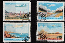 Romania 1956 Aircraft Over Landscapes Airmail J100