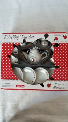 Mini Ladybug Porcelain Tea Set 13 pieces NIB | eBay