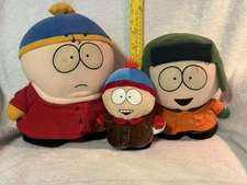 Vintage South Park Plush Lot Cartman Kyle Stan 1998 2008 Comedy Central Dolls