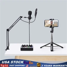 Complete Home Studio Recording Kit - Mixer, Condenser Mic for Music/Podcast New