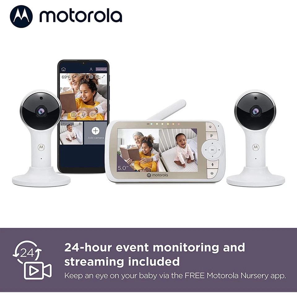 Motorola VM65-2 CONNECT Baby Monitor - 2 Camera Set Very Good Condition - Image 2 of 4