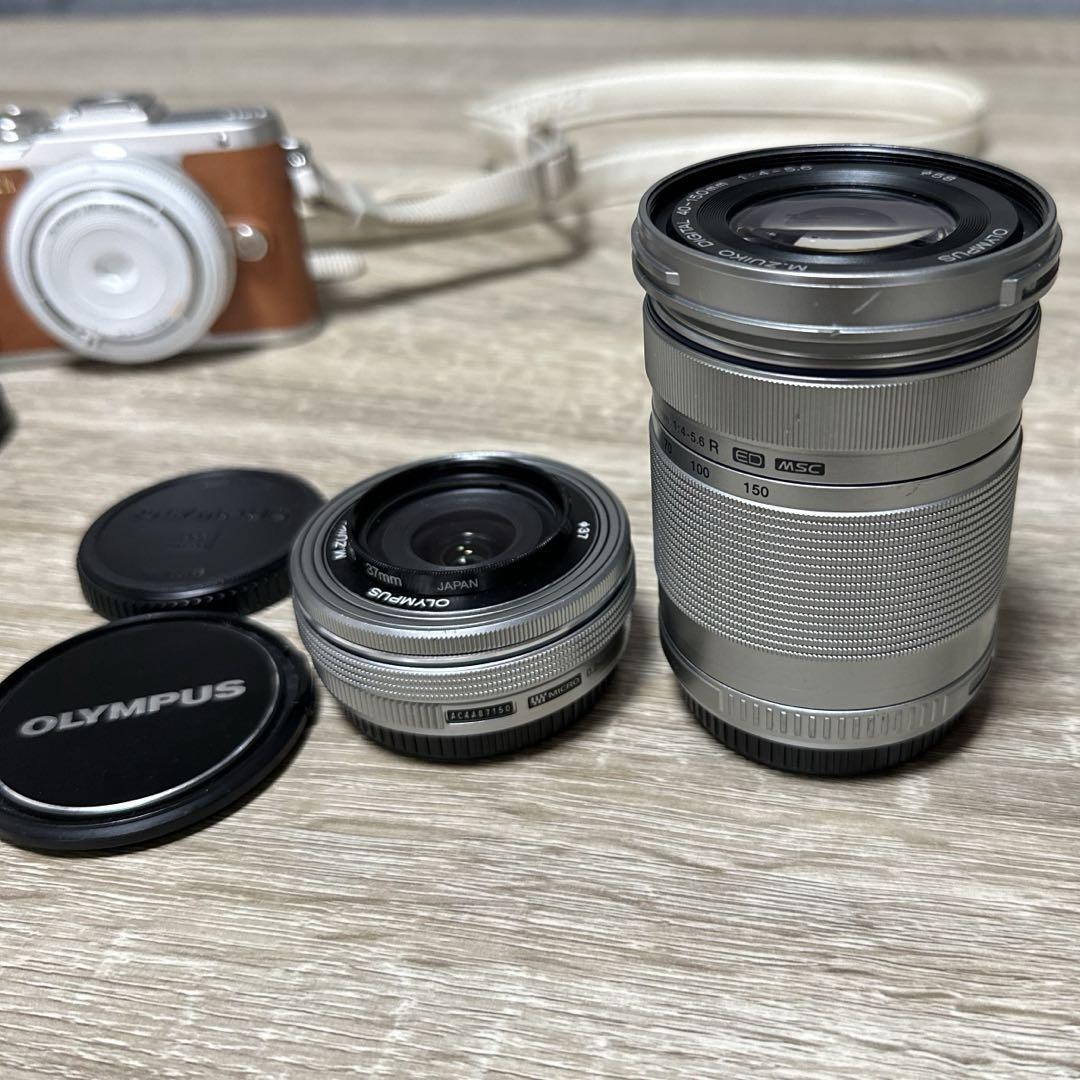 OLYMPUS PEN  E-PL8 レンズ単品40-150mm OLYMPUS PEN E-PL8 White 14-42mm 40-150mm Lens From JAPAN