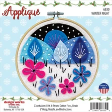 DIY Design Works Winter Night Christmas Felt Craft Project Kit