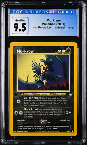Murkrow (1st Edition) graded CGC 10 for sale on eBay