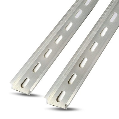 2 Piece Aluminum DIN Rail 13 Inches Long 35mm Width 7.5mm Height