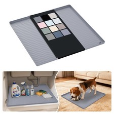 URMONA Tapis sous évier silicone imperméable 19x19" doublure gris