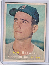 1957 Topps #112 Tom Brewer Boston Red Sox VG