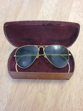 B  L, 1940'S AVIATOR GLASSES, 12K GF, GLASS LENSES ORIGINAL