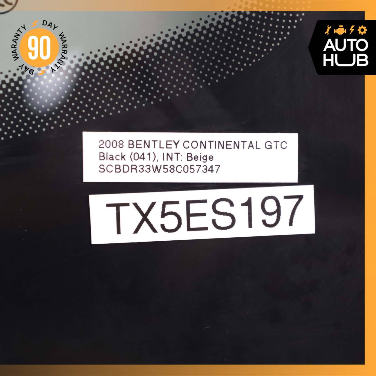 07-09 Bentley Continental GTC Convertible Front Windshield Wind Shield Glass OEM