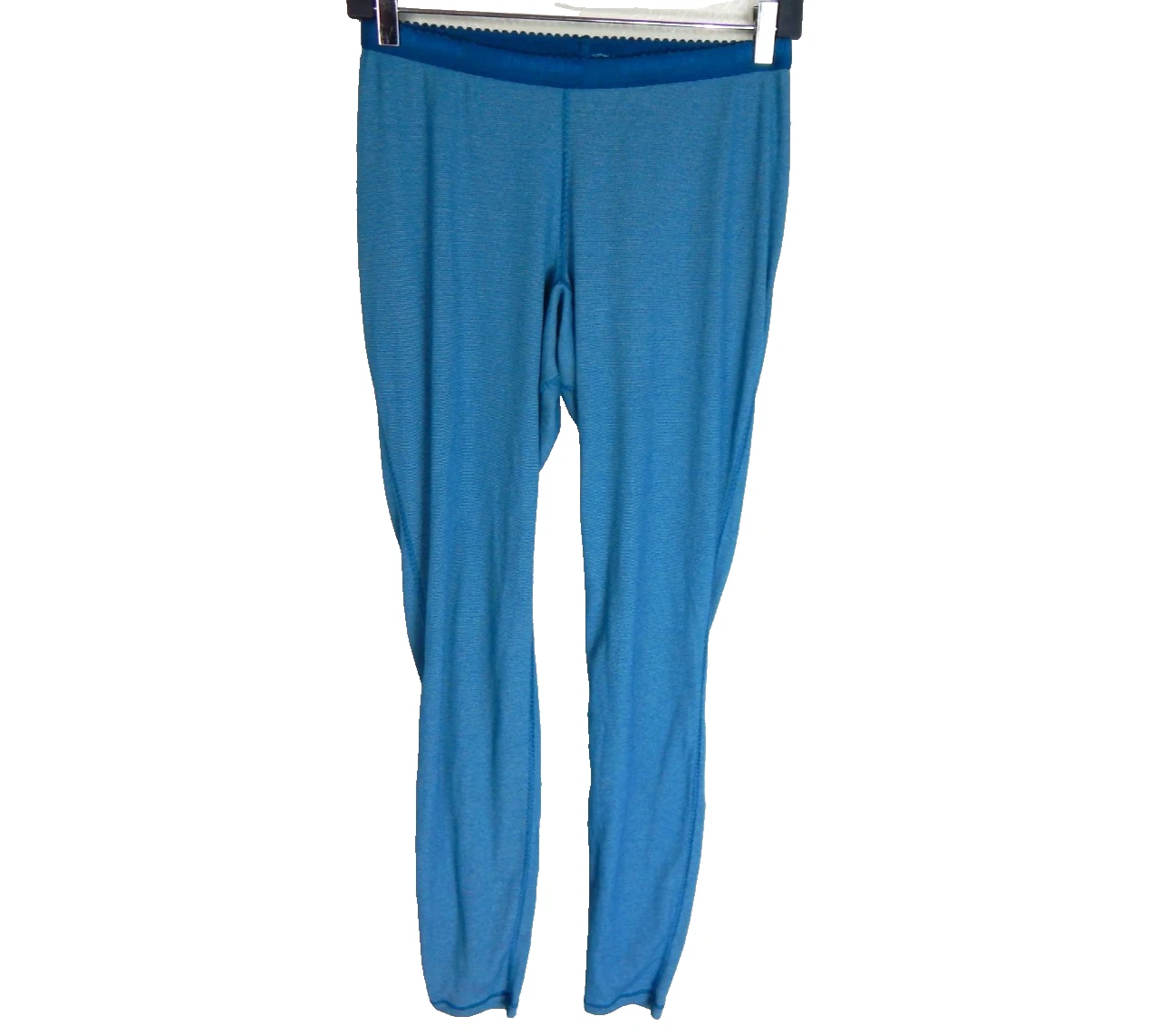 Patagonia Womens Small Leggings Blue Capilene Lightweight Base Layer Bottoms