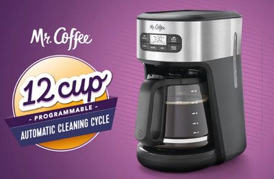 Mr. Coffee 12-Cup Programmable Coffee Maker with Automatic Cleaning Cycle