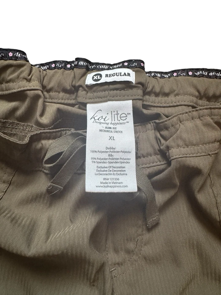 Pantalones Médicos Koi Lite Verde Oliva Para Mujer Talla XL Foto 3 de 4