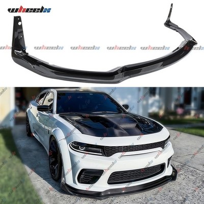 For 2020-2023 Dodge Charger SRT Widebody H Style Winglet Carbon Front Bumper Lip