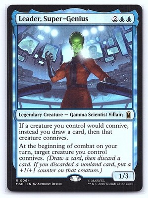 Leader, Super-Genius 64 Rare Marvel Super Heroes Magic: The Gathering Near Mint
