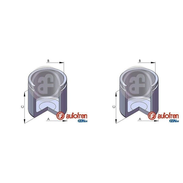 2X Autofren 52Mm Kolben Bremssattel Vorne Passend FüR CitroËN Jumper Fiat Ducato-image