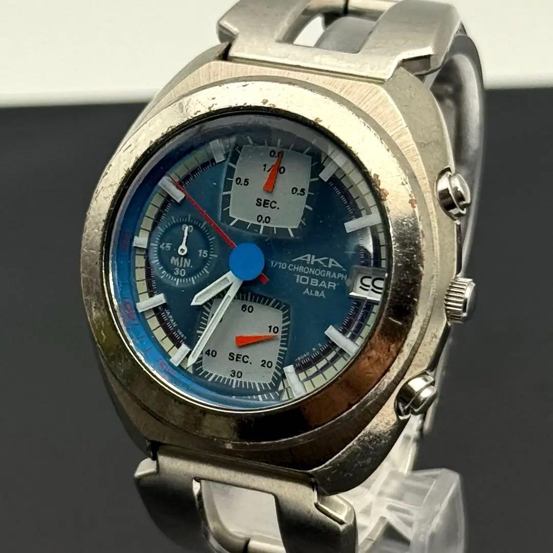Rare / Working Seiko Alba AKA Chronograph Watch V657-… - Gem