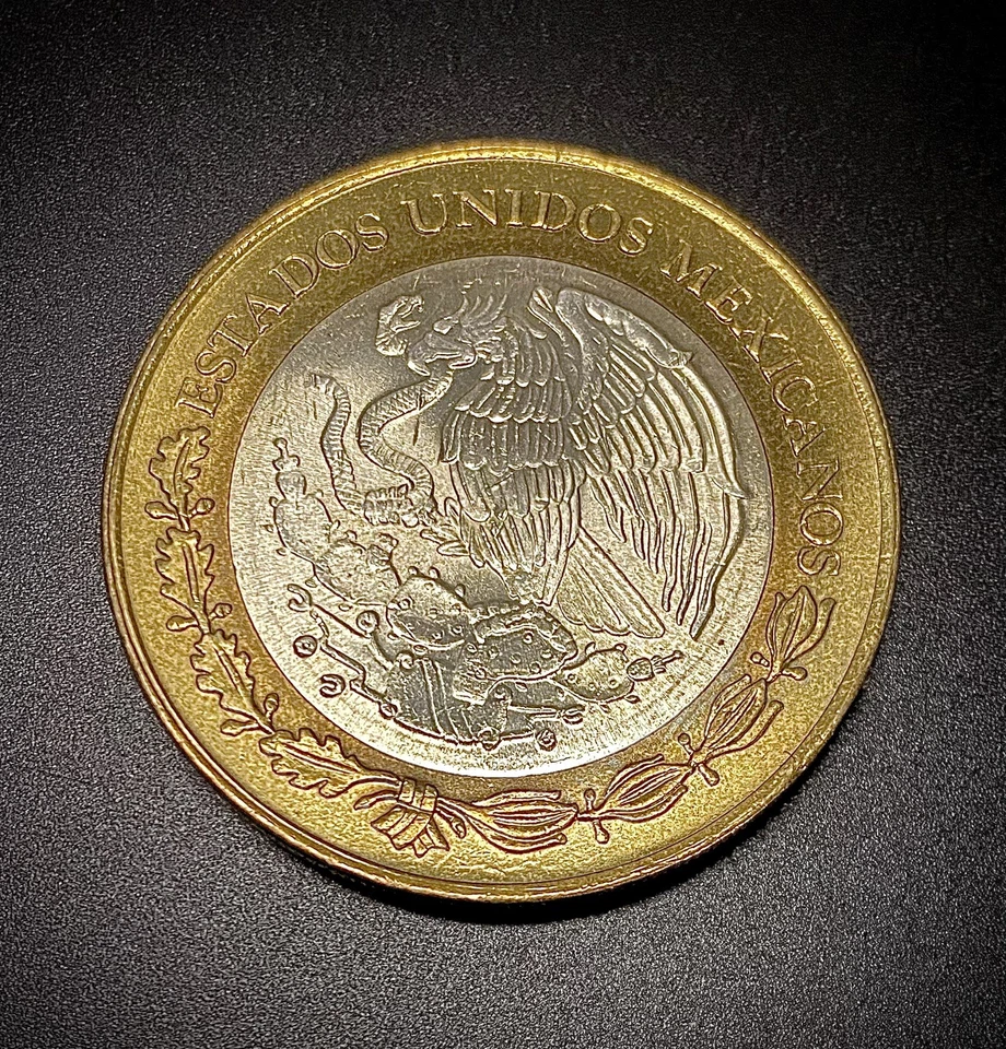 1995 Мексика 50 новый песо биметаллическая монета 1/2 унции серебро центр - KM571 - Q1657 - Изображение 2 из 2