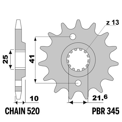 YAMAHA MT03 660 2006-2013 vorne ritzel PBR Tonhöhe 520 15 Zähne