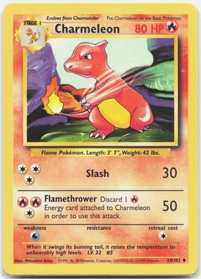 Charmeleon Uncommon Base Set BS Fire 024/102 1999 NM