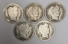 Barber Head Silver Dimes 5 Different Date