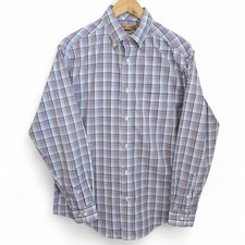 Roundtree Yorke Gold Label Dress Shirt Mens Medium No Iron Perfect Performance