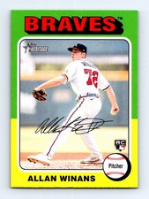 #432 2024 Topps Heritage Allan Winans RC Atlanta Braves