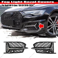 Bumper Fog Light Grille Grill For Audi A6 S6 S-Line C8 18-24