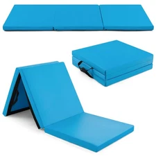 Goplus Folding Gymnastics Mat, 6’ x 2’ x 2’’ Thick Tri-F