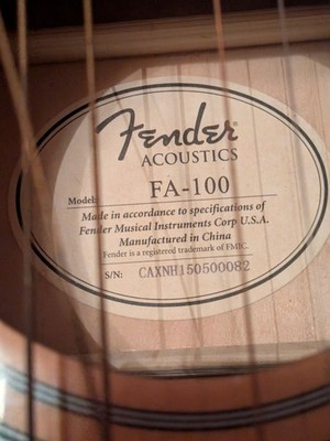 Fender FA-100 アコースティックギター 中古 Fender Fa 100 for sale | eBay