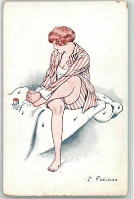 10673695 - Pour etre belle Series 15 No. 72 Par F. Fabiano Woman Makes Pedicures