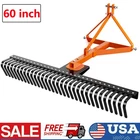 60" 3 Point Landscape Rock Rake for Category 1 Tractor Attachment Gravel Lawn