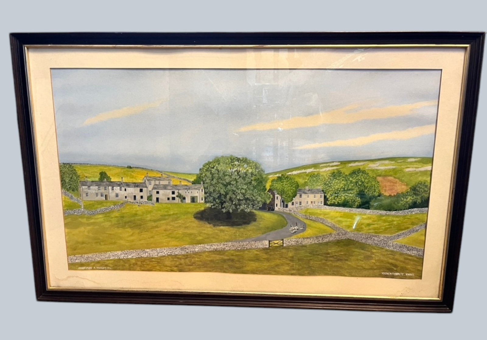 Original Yorkshire Landscape Painting Yockenthwaite C A Townley 1990 image 4