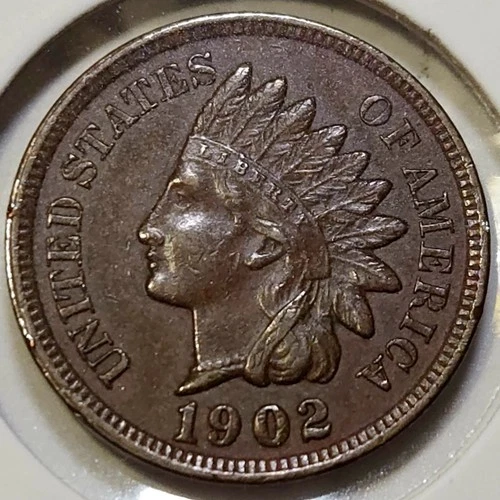 1902 Indian Head Cent - XF+ - 4 Diamonds - Minor Issues