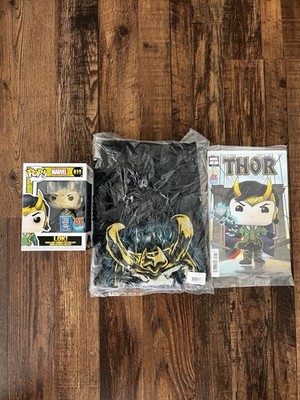 Marvel Funko Loki Mystery Box Plus Free Comic Book including Large T-Shirt