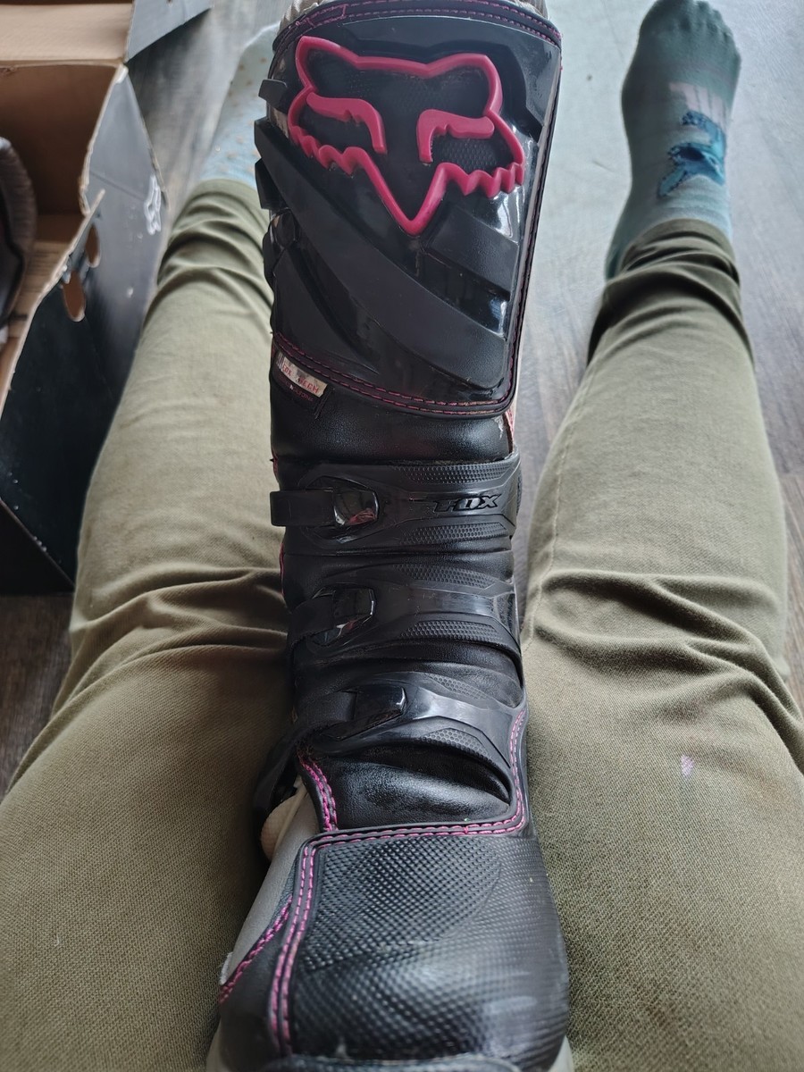 5回着用レディース23.5cm CROSS FIVE PX BOAブーツ Fox Racing Comp 5 Off-Road Motorcycle Motocross Boots Womens 7