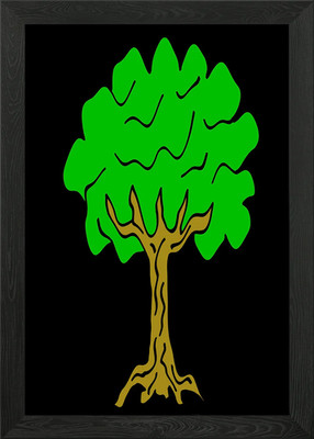 Schöne Natur Baum gerahmtes Wandbild Poster Leinwanddruck Bild