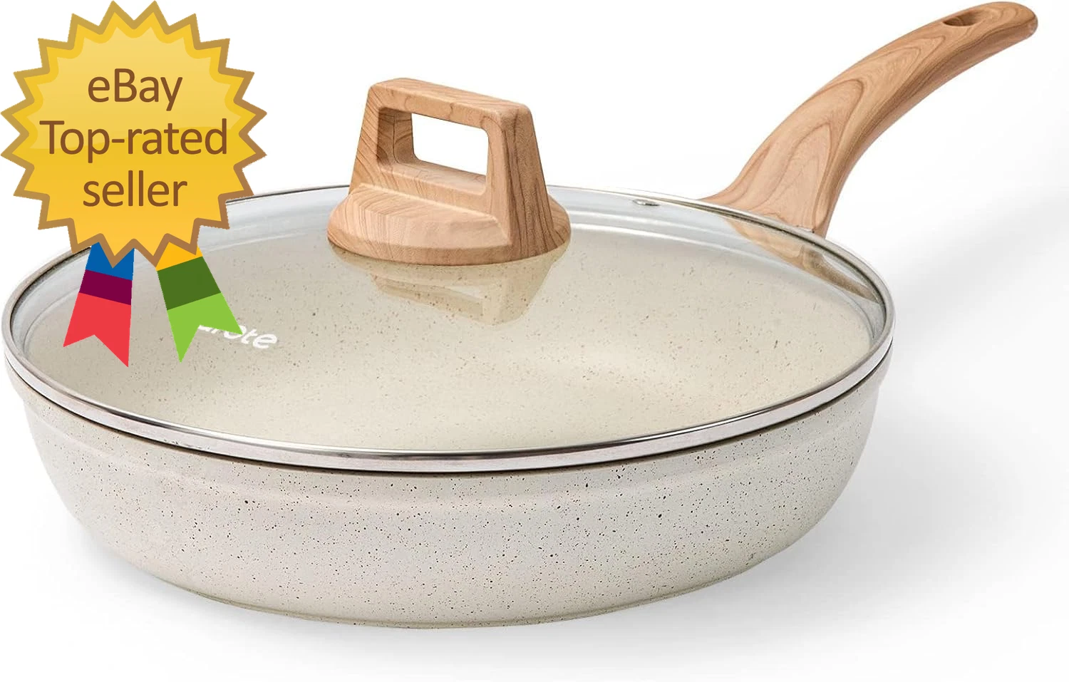 Non Stick Frying Pan Skillet 10" Nonstick Fry Pan with Glass Lid Egg Pan